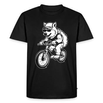 Wolf Cycling - Men's Premium Organic T-Shirt - black - Front - Nico (187cm)