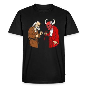 Christian Christianity Funny - Men's Premium Organic T-Shirt - black - Front - Nico (187cm)