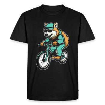 Wolf Cycling - Men's Premium Organic T-Shirt - black - Front - Nico (187cm)
