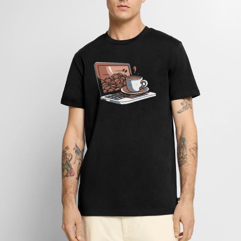 Développeur, Codeur, Programmeur, Café T-shirt Premium bio Homme