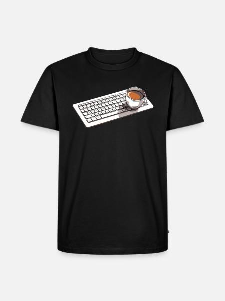 Developer, Coder, Programmer, Coffee - Men's Premium Organic T-Shirt - black