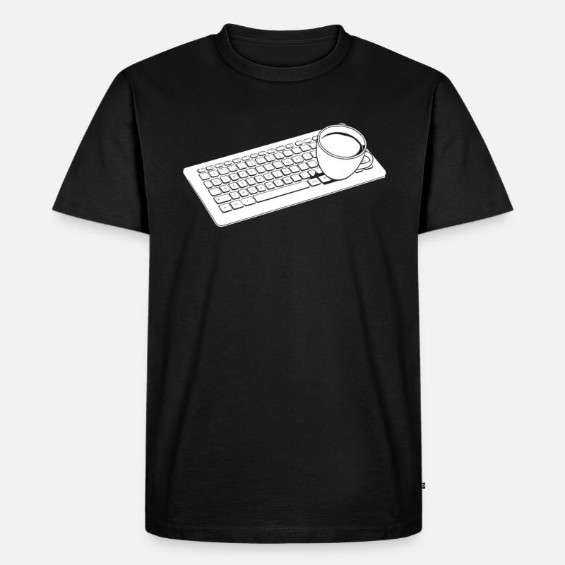 Entwickler Coder Programmierer Kaffee - Männer Premium Bio T-Shirt - Schwarz