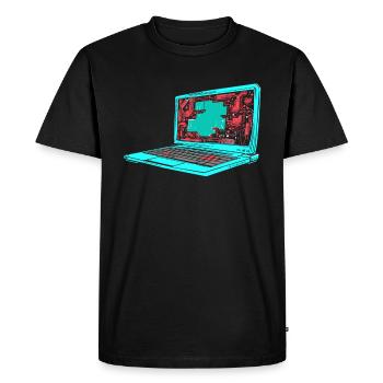 Developer, Coder, Programmer - Men's Premium Organic T-Shirt - black - Front - Nico (187cm)