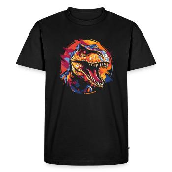 Trex T Rex Dino Cool - T-shirt Premium bio Homme - noir - Devant - Nico (187cm)