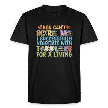 Enseignante de maternelle, assistante maternelle, drôle - T-shirt Premium bio Homme - noir - Devant - Nico (187cm)