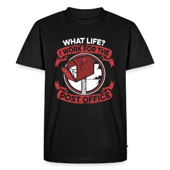 Postman Postman Funny - Men's Premium Organic T-Shirt - black - Front - Nico (187cm)