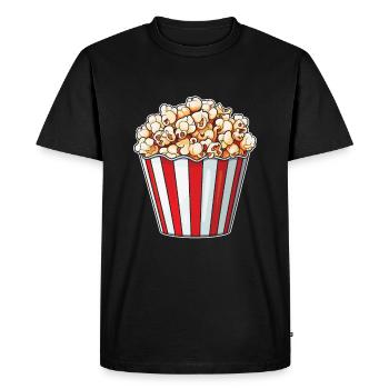 Pop-corn - T-shirt Premium bio Homme - noir - Devant - Nico (187cm)