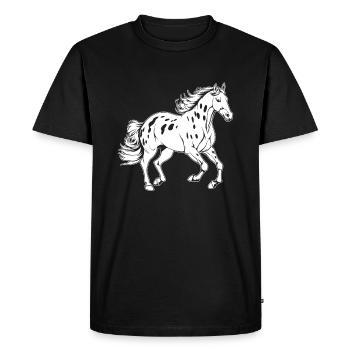 Sports équestres équestres à cheval - T-shirt Premium bio Homme - noir - Devant - Nico (187cm)