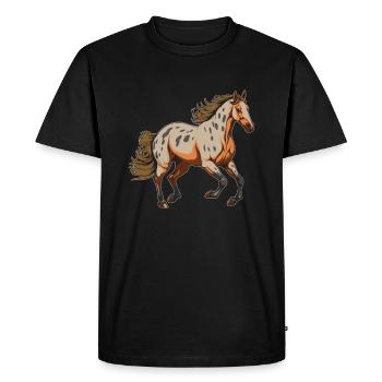 Sports équestres équestres à cheval - T-shirt Premium bio Homme - noir - Devant - Nico (187cm)
