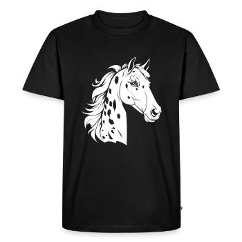 Sports équestres équestres à cheval - T-shirt Premium bio Homme - noir - Devant - Nico (187cm)