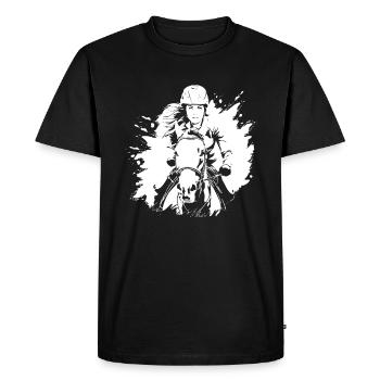 Sports équestres équestres à cheval - T-shirt Premium bio Homme - noir - Devant - Nico (187cm)