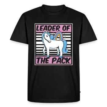 Licorne Licorne Drôle Bizarre Humour - T-shirt Premium bio Homme - noir - Devant - Nico (187cm)