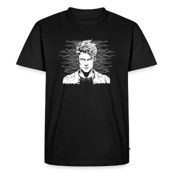 Developer, Coder, Programmer - Men's Premium Organic T-Shirt - black - Front - Nico (187cm)