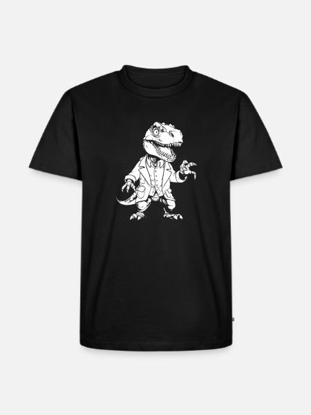 Trex T Rex Dino Cool - Männer Premium Bio T-Shirt - Schwarz