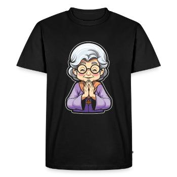 Christian Christianity Granny - Men's Premium Organic T-Shirt - black - Front - Nico (187cm)