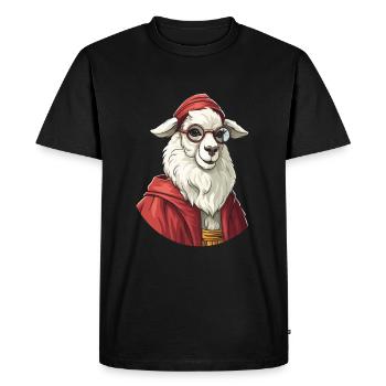 Lama chrétien chrétien - T-shirt Premium bio Homme - noir - Devant - Nico (187cm)