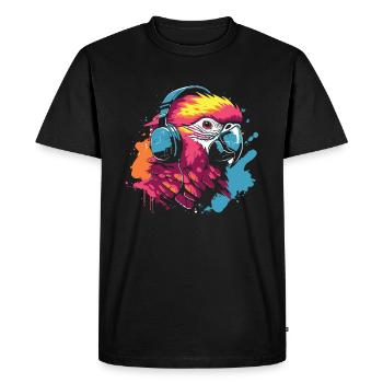 Parrot - Men's Premium Organic T-Shirt - black - Front - Nico (187cm)