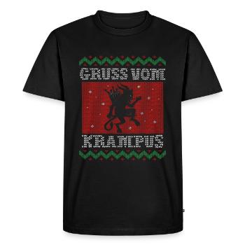 GREETINGS FROM KRAMPUS NIKOLAUS KRAMPUSTAG KRAMPERL - Men's Premium Organic T-Shirt - black - Front - Nico (187cm)