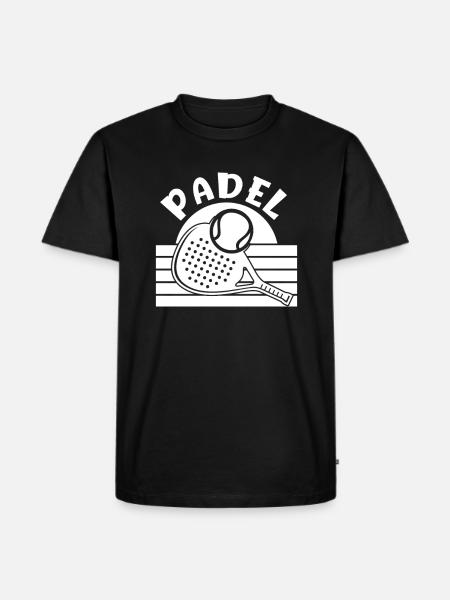 Padel - Herre Premium økologisk T-shirt - sort