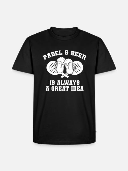 Padel Beer - Men's Premium Organic T-Shirt - black