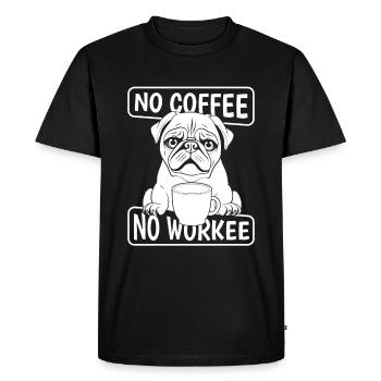 Café Café Carlin Pas De Café Pas de Workee - T-shirt Premium bio Homme - noir - Devant - Nico (187cm)