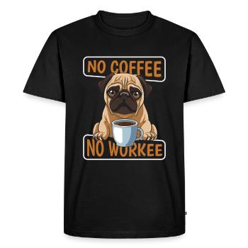 Café Café Carlin Pas De Café Pas de Workee - T-shirt Premium bio Homme - noir - Devant - Nico (187cm)