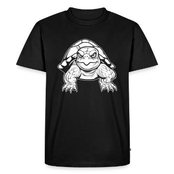 Turtle Angry - Men's Premium Organic T-Shirt - black - Front - Nico (187cm)