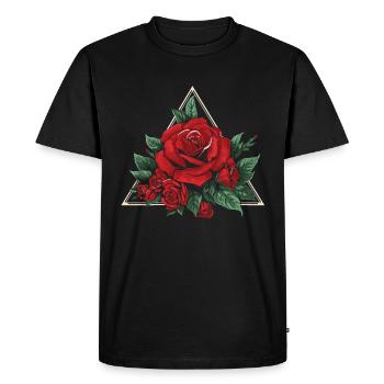 Red Rose Goth - Men's Premium Organic T-Shirt - black - Front - Nico (187cm)