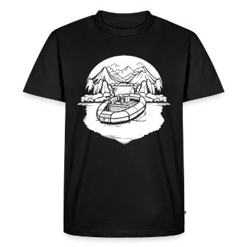 Rafting - T-shirt Premium bio Homme - noir - Devant - Nico (187cm)