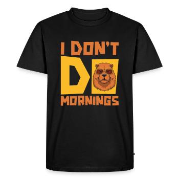 Capybara Capybara Drôle Je Ne Fais Pas De Matins - T-shirt Premium bio Homme - noir - Devant - Nico (187cm)