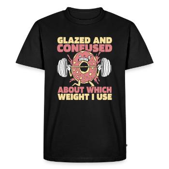Donut Fitness Funny Donut Gym - T-shirt Premium bio Homme - noir - Devant - Nico (187cm)