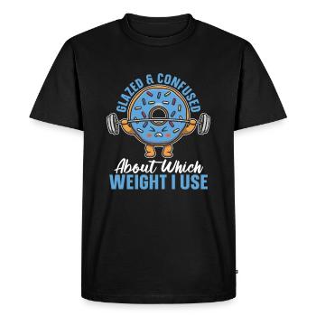 Donut Fitness Funny Donut Gym - T-shirt Premium bio Homme - noir - Devant - Nico (187cm)