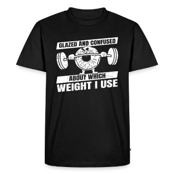 Donut Fitness Funny Donut Gym - T-shirt Premium bio Homme - noir - Devant - Nico (187cm)