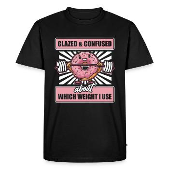 Donut Fitness Funny Donut Gym - T-shirt Premium bio Homme - noir - Devant - Nico (187cm)
