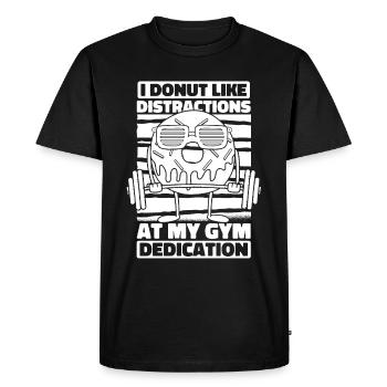 Donut Fitness Funny Donut Gym - T-shirt Premium bio Homme - noir - Devant - Nico (187cm)