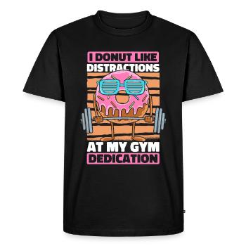 Donut Fitness Funny Donut Gym - T-shirt Premium bio Homme - noir - Devant - Nico (187cm)