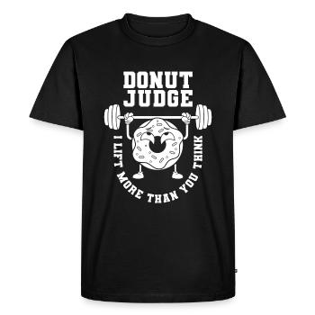 Donut Fitness Funny Donut Gym - T-shirt Premium bio Homme - noir - Devant - Nico (187cm)