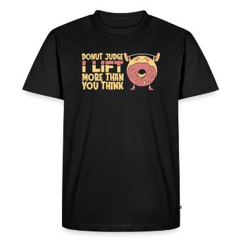 Donut Fitness Funny Donut Gym - T-shirt Premium bio Homme - noir - Devant - Nico (187cm)