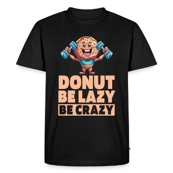 Donut Fitness Funny Donut Gym - T-shirt Premium bio Homme - noir - Devant - Nico (187cm)