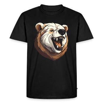 Bear Brown Bear Smiling - Men's Premium Organic T-Shirt - black - Front - Nico (187cm)