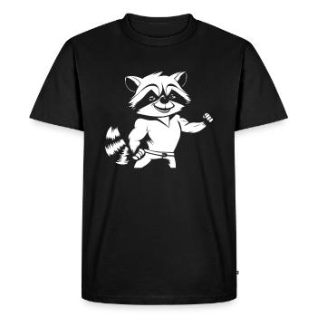 Fitness Raton laveur - T-shirt Premium bio Homme - noir - Devant - Nico (187cm)
