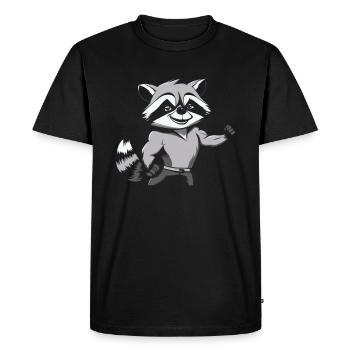 Fitness Raton laveur - T-shirt Premium bio Homme - noir - Devant - Nico (187cm)