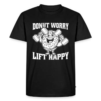 Donut Fitness Funny Donut Gym - T-shirt Premium bio Homme - noir - Devant - Nico (187cm)