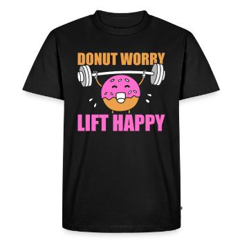 Donut Fitness Funny Donut Gym - T-shirt Premium bio Homme - noir - Devant - Nico (187cm)