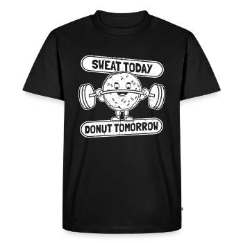 Donut Fitness Funny Donut Gym - T-shirt Premium bio Homme - noir - Devant - Nico (187cm)