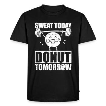 Donut Fitness Funny Donut Gym - T-shirt Premium bio Homme - noir - Devant - Nico (187cm)