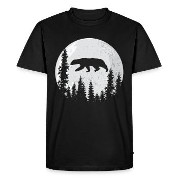 Lune de Ratel de blaireau de miel - T-shirt Premium bio Homme - noir - Devant - Nico (187cm)