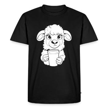 Sheep Coffee - Men's Premium Organic T-Shirt - black - Front - Nico (187cm)