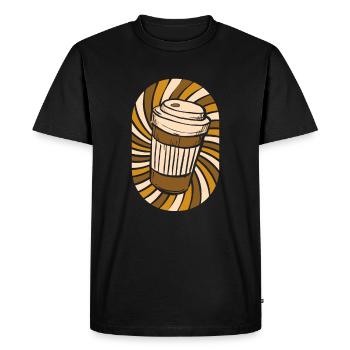 Café Café - T-shirt Premium bio Homme - noir - Devant - Nico (187cm)