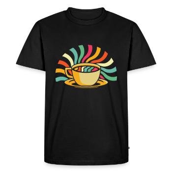 Café Café - T-shirt Premium bio Homme - noir - Devant - Nico (187cm)